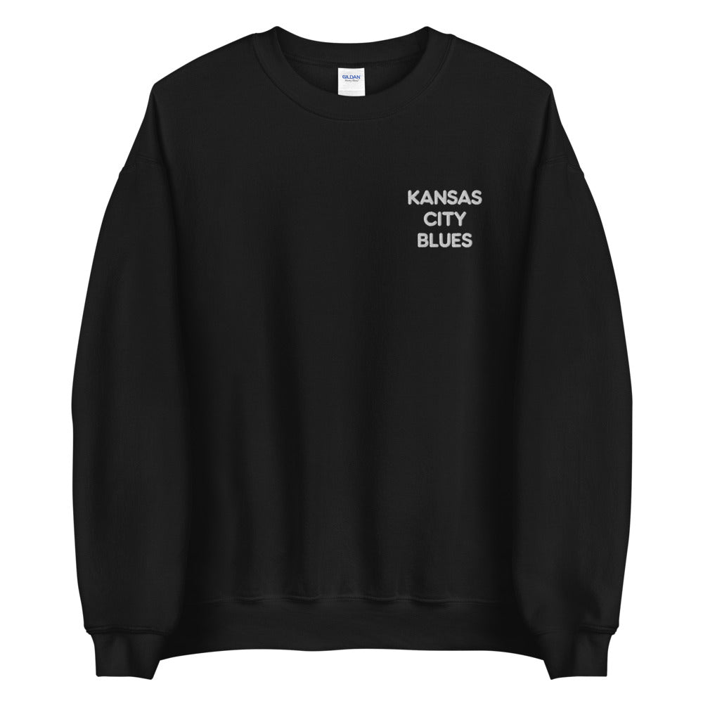 KANSAS CITY BLUES Embroidered Crewneck